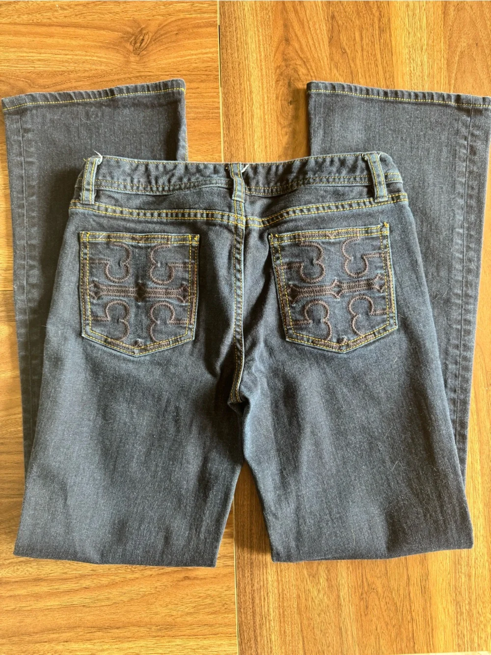 Tory Burch Dark Blue Wide-Leg Jeans